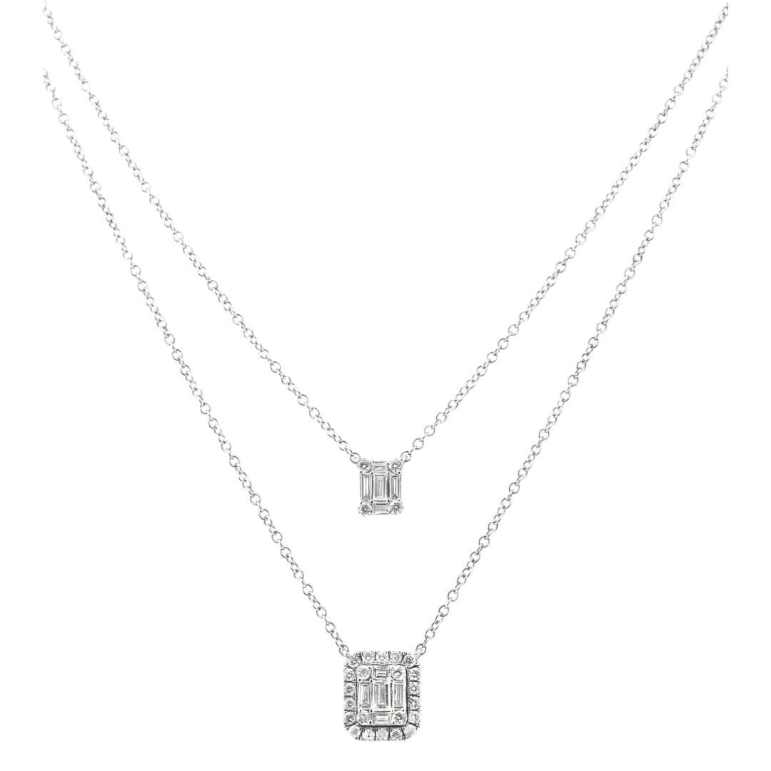 Double Diamond Necklace