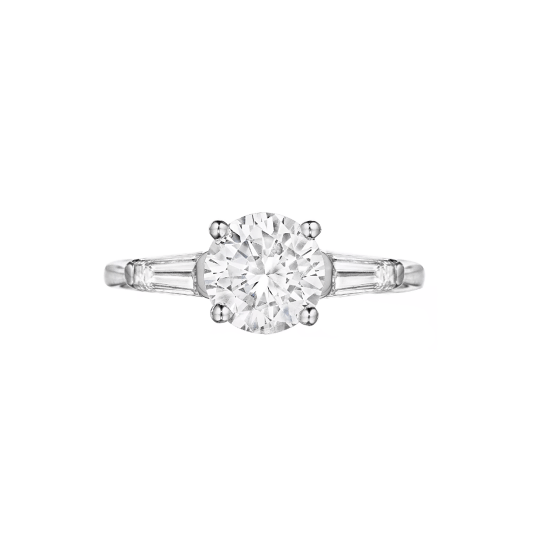 Round Brilliant With Tapered Baguettes