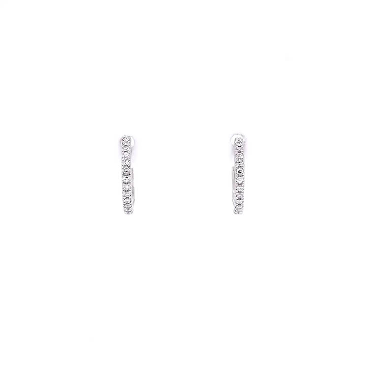 Diamond Huggie Earrings