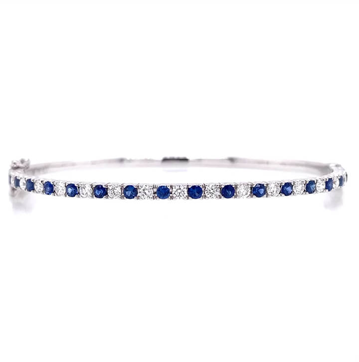 Vieto Diamond and Sapphire Bangle